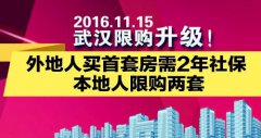 武汉限购政策升级 首套房最低首付比为30%