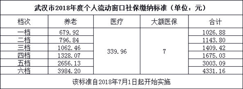 武汉市个人流动窗口社保