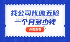 找公司代缴五险一个月多少钱？不止社保费