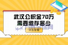 武汉公积金70万需要缴存多少，答案在这