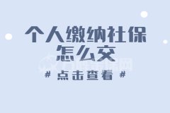 个人缴纳社保怎么交？代缴要注意什么