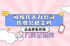 自由职业者可以找人力公司代缴公积金吗