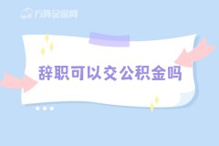 个人辞职可以交公积金吗？