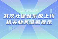 <b>武汉社保新系统上线 ，相关业务温馨提示</b>