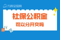 在武汉社保公积金可以分开交吗？