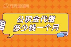 在方阵金保网，公积金代缴多少钱一月？