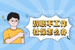 辞职不工作社保怎么办？两招教你搞定社保