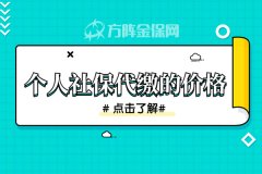 个人社保代缴的价格是多少？