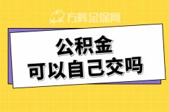 公积金可以自己交吗？必须可以